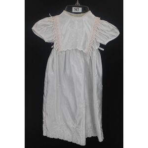 Beautiful Christening Gown White Embellished With Crosses And Flowers